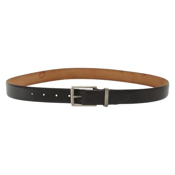 LOUIS VUITTON Ceinture Belt Leather Dark Brown LV Auth 138131 - Picture 1 of 11